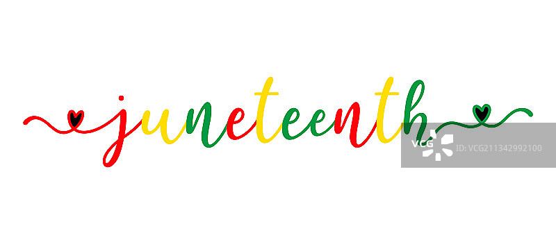 手绘多彩的美国六月节banner图片素材