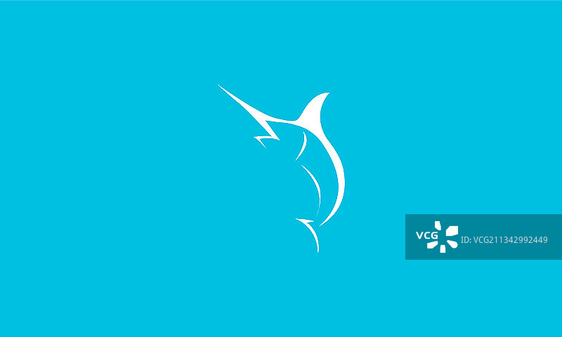 现代造型旗鱼海洋logo符号图标图片素材