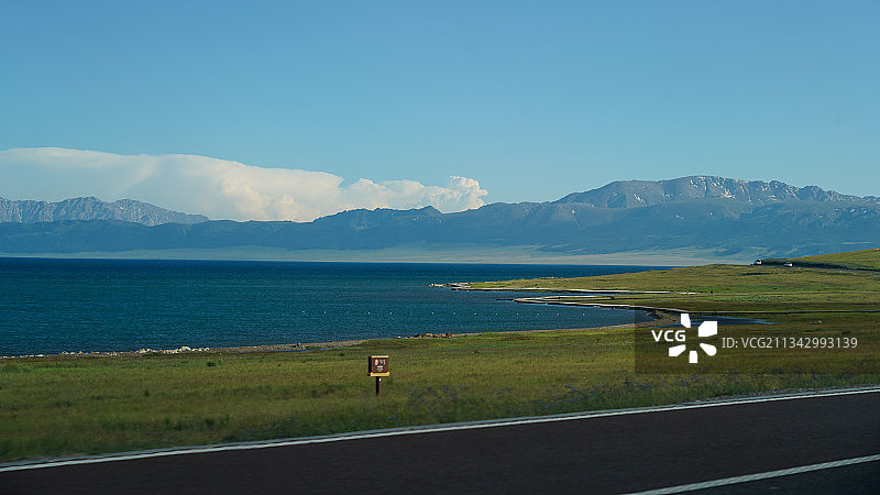 环湖风光图片素材