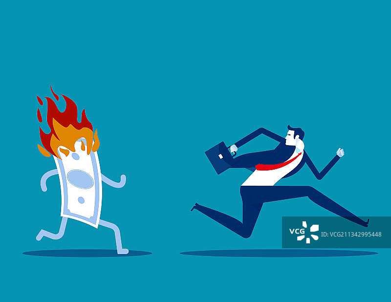 逃离火灾，金钱损失图片素材