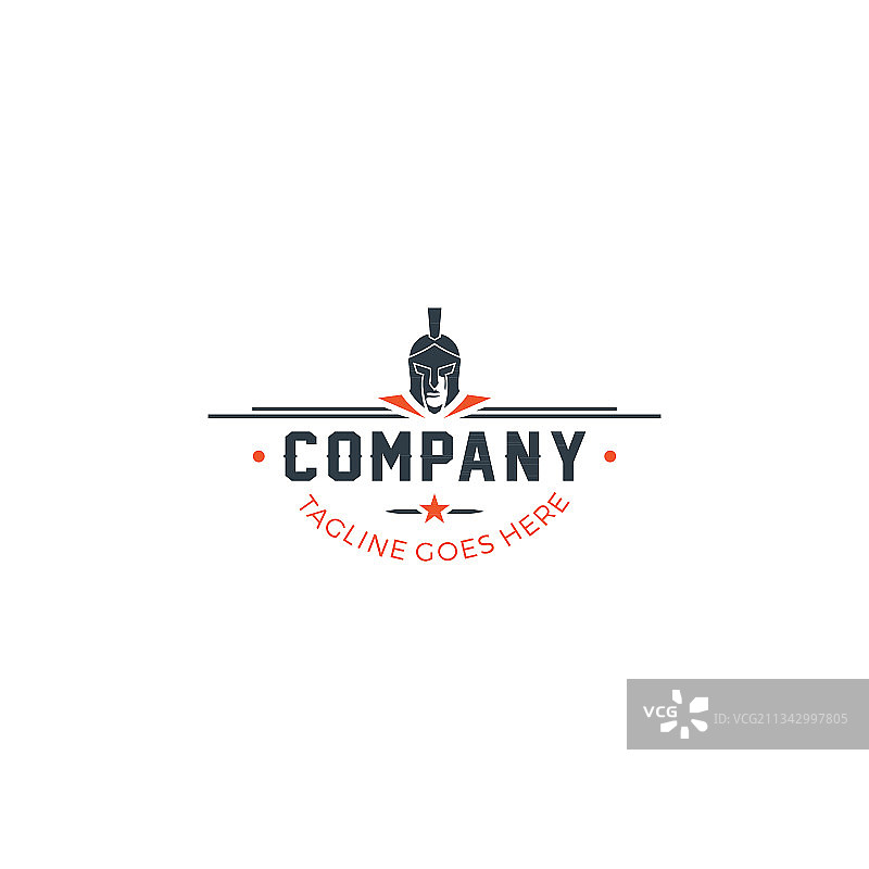 斯巴达复古风格标志设计图片素材