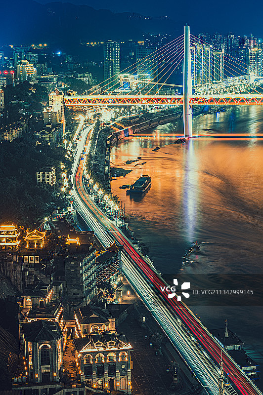 重庆南滨路夜景图片素材