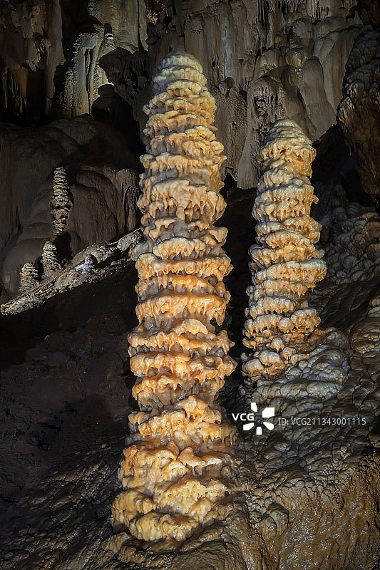 钟乳石石笋  Stalactite stalagmite图片素材