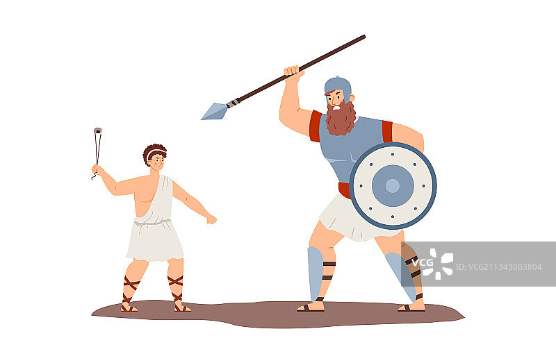 大卫和歌利亚的圣经战斗图片素材