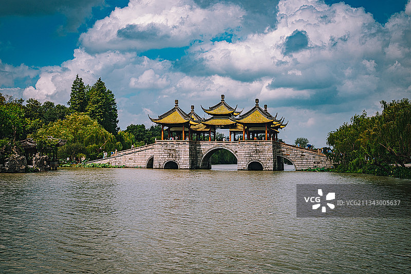 瘦西湖.五亭桥风光图片素材