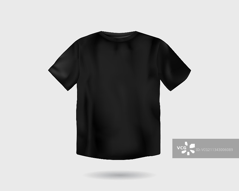时尚的男女通用黑色T恤模板图片素材