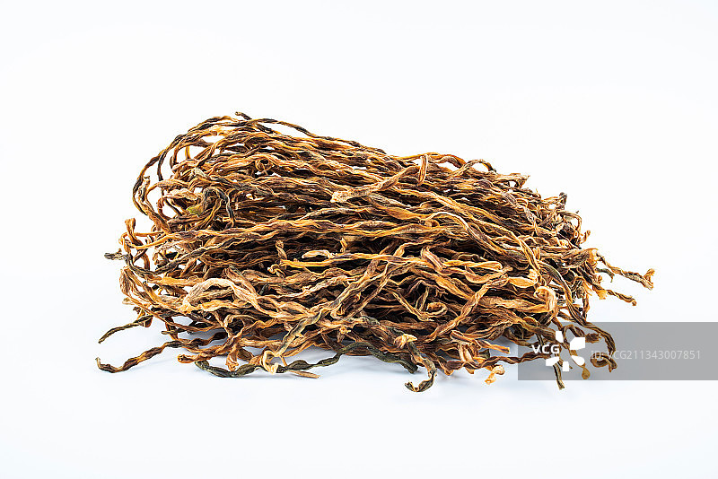 白背景上的豇豆角干图片素材