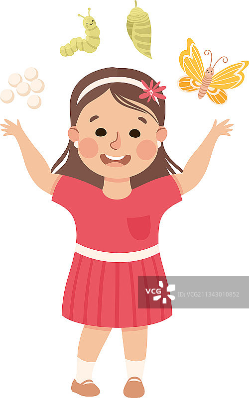 可爱的女孩在上生物课图片素材