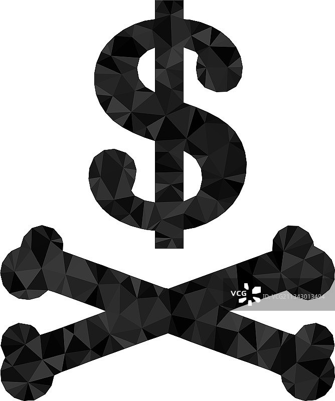 死亡美元多边形图标图片素材
