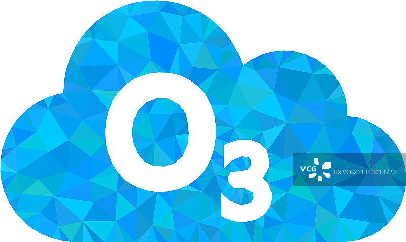 臭氧气体多边形图标图片素材