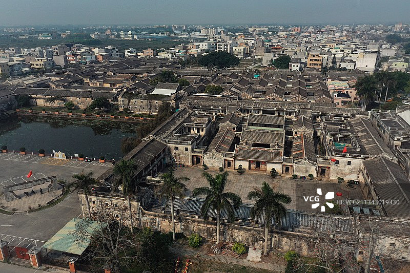 广东汕头陈慈黉故居航拍图片素材