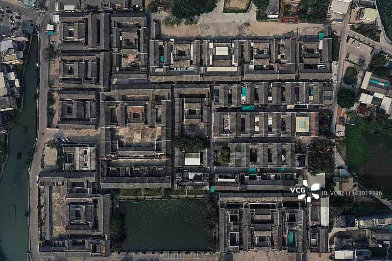 广东汕头陈慈黉故居航拍图片素材