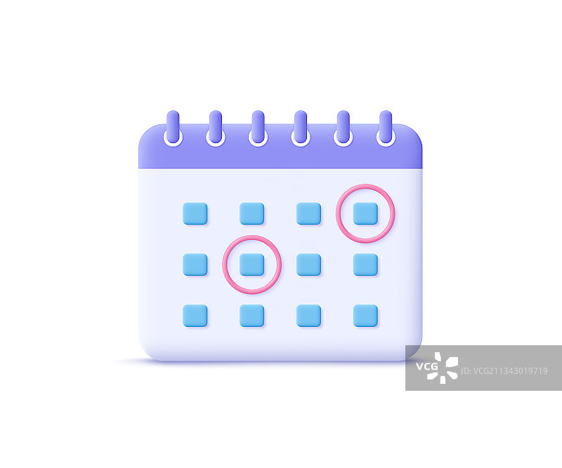 3D日历计划图标图片素材