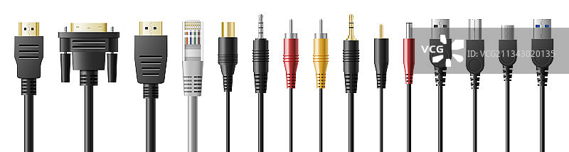 USB接口类型端口及充电器图片素材