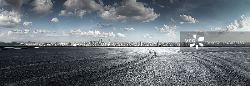 广州城市风光道路平台图片素材