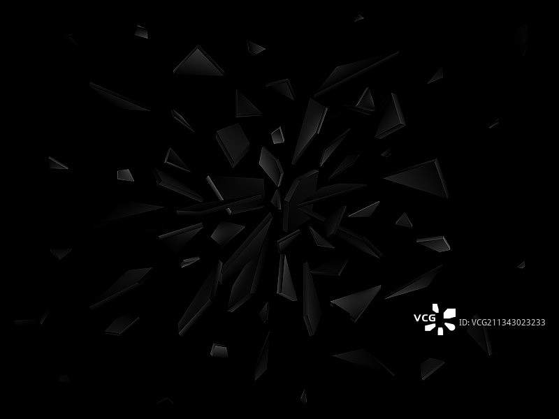 破碎玻璃碎片抽象爆炸图片素材