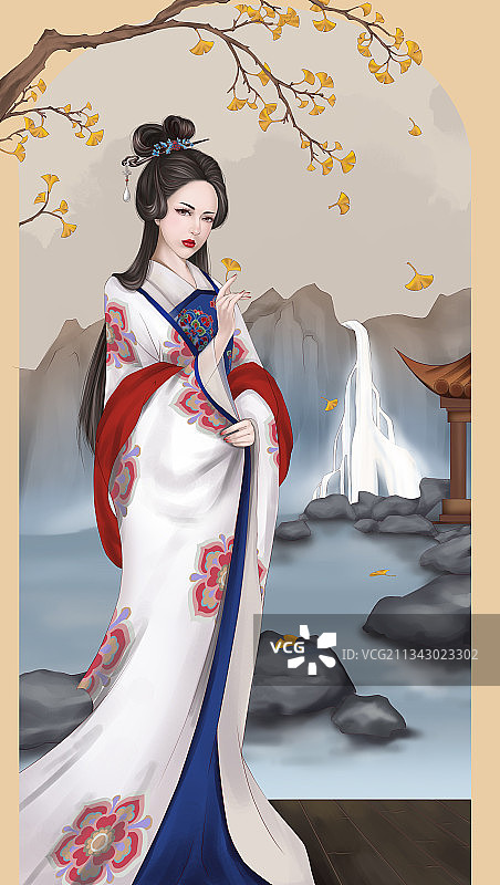 古风四大美人-貂蝉图片素材