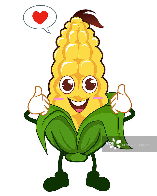 卡通玉米吉祥物图片素材