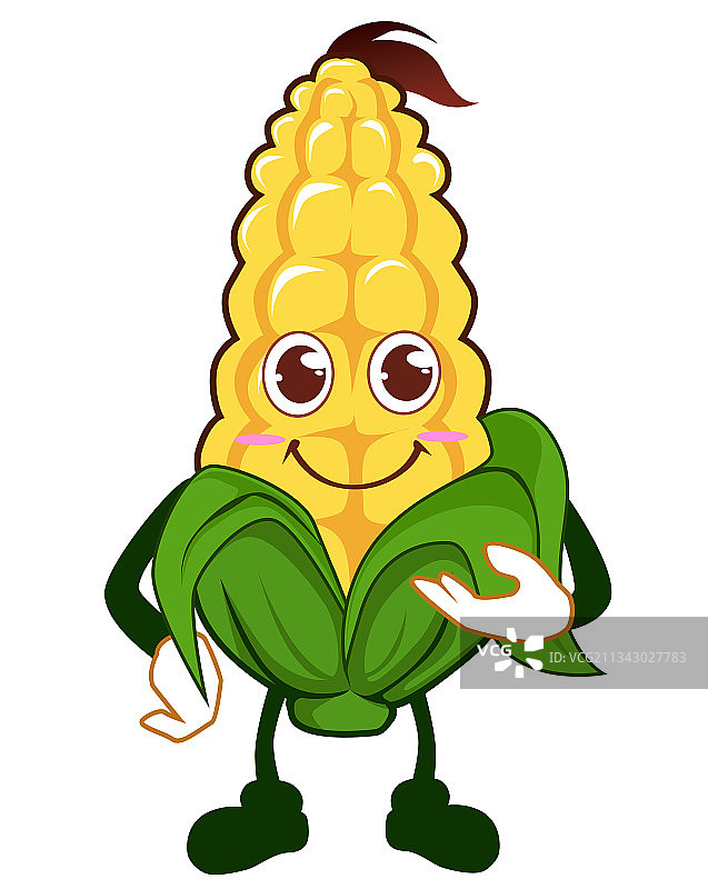 卡通玉米吉祥物图片素材