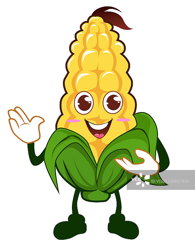 卡通玉米吉祥物图片素材