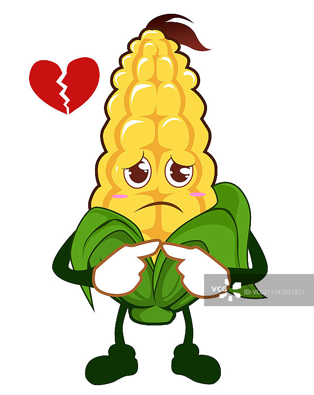 卡通玉米吉祥物图片素材