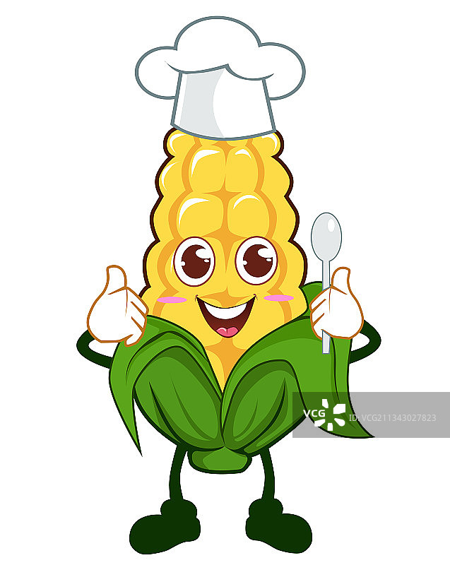 卡通玉米吉祥物图片素材