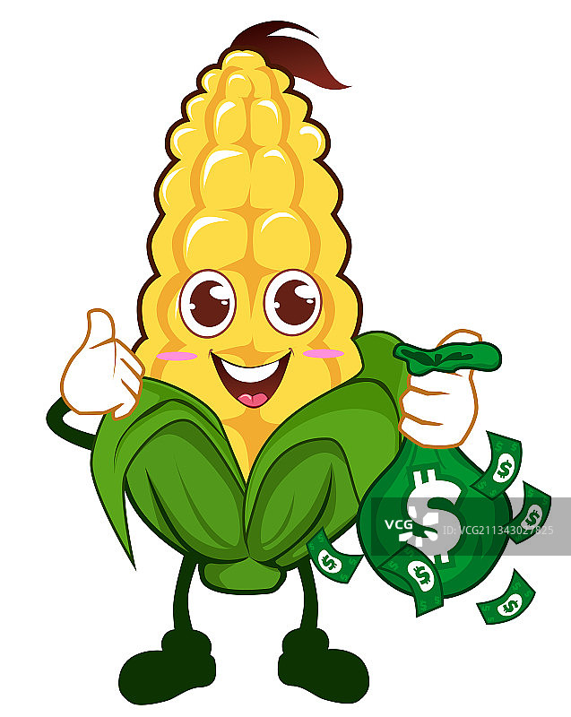 卡通玉米吉祥物图片素材