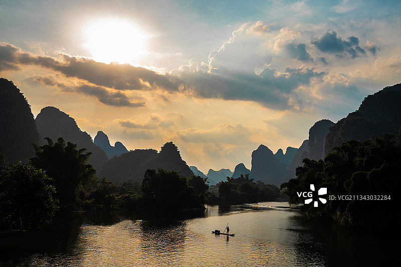 山水人家图片素材