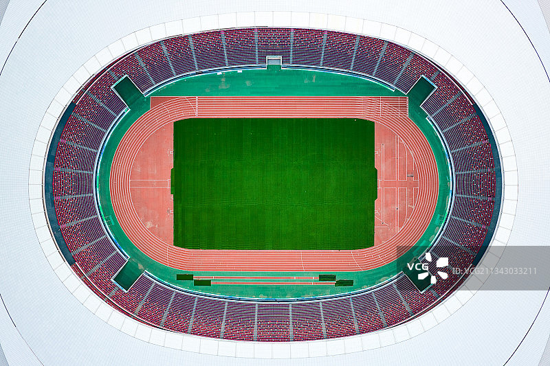 中国河南郑州奥林匹克体育中心航拍图片素材