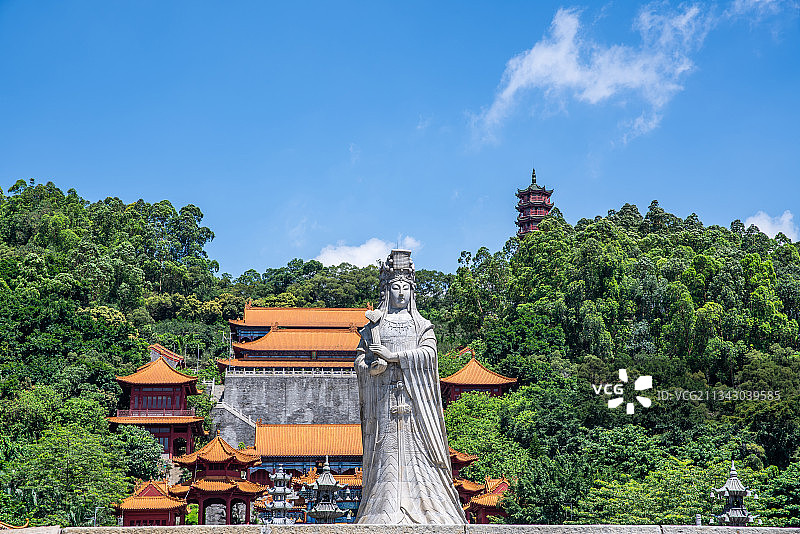 中国广州南沙天后宫天后圣像图片素材