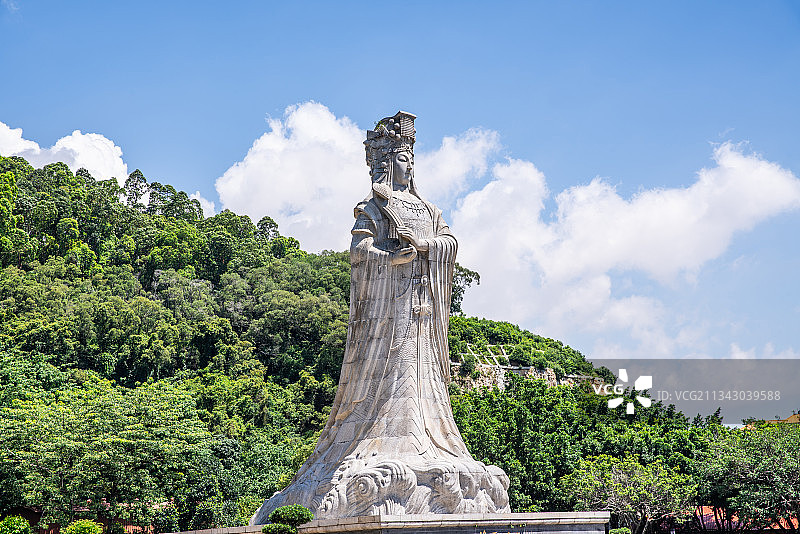 中国广州南沙天后宫天后圣像图片素材