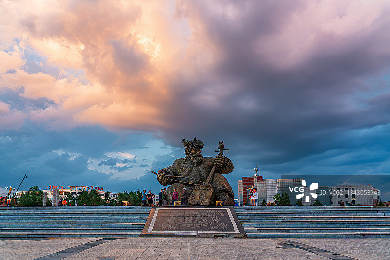 苏尼特右旗乌兰牧骑广场图片素材