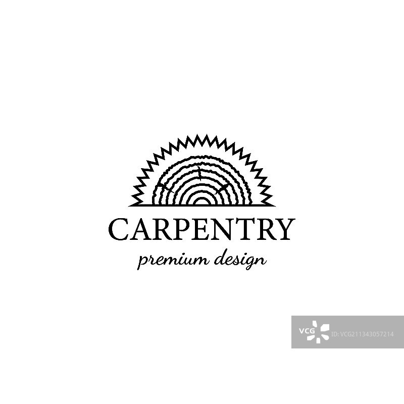 木工logo极简线条艺术设计图片素材