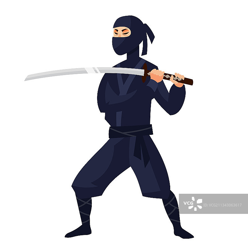 攻击姿势的忍者图片素材