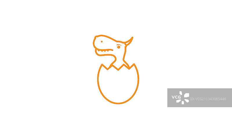 线条恐龙蛋logo符号图标图片素材