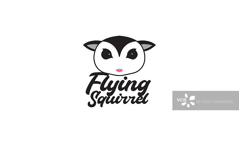 可爱飞鼠头像标志设计图片素材