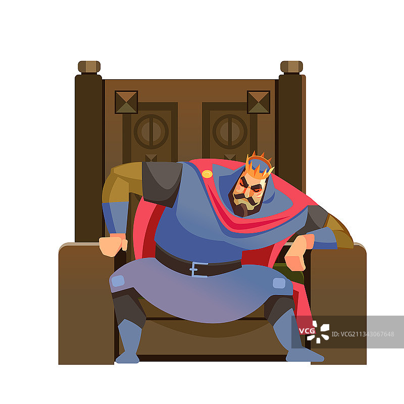 沉思和忧虑的国王坐像图片素材