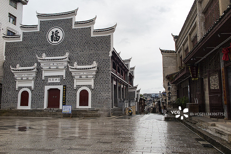 中国贵州黔东南黎平县翘街、黎平县历史建筑、黎平会议会址图片素材