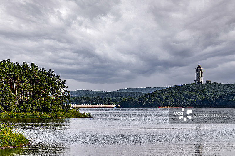 中国长春净月潭国家森林公园夏季景观图片素材