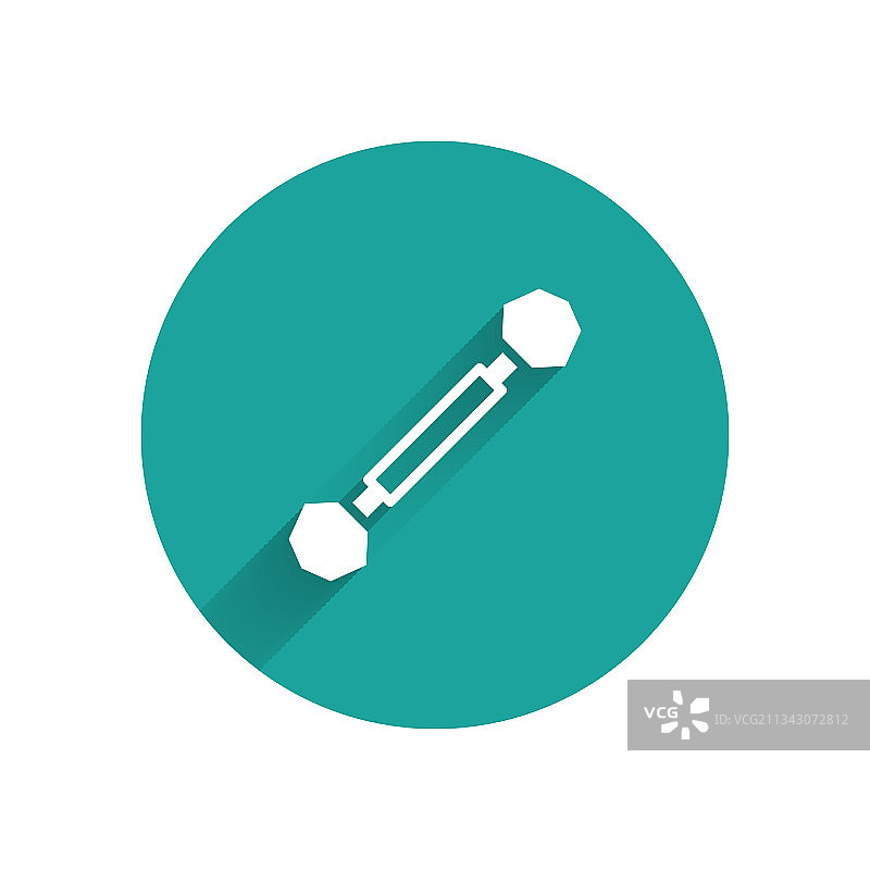 白色穿刺图标，长阴影图片素材