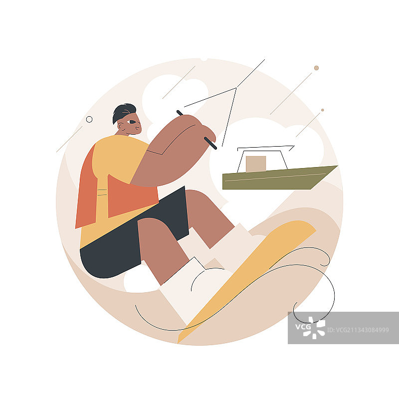 尾波滑水抽象概念图片素材