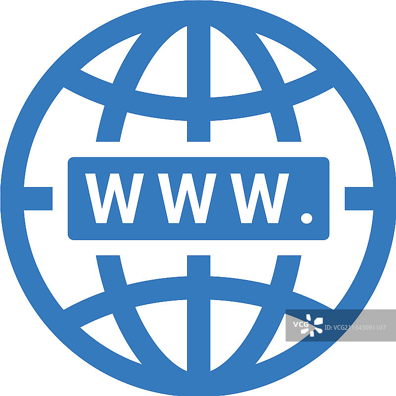 域名互联网Web图标蓝色图片素材