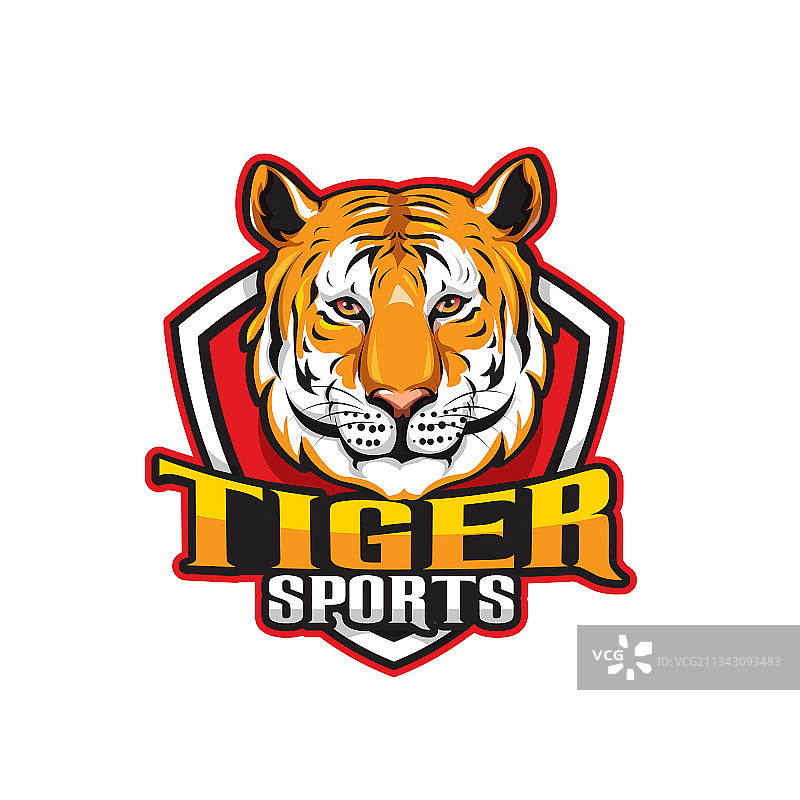 老虎吉祥物标志图片素材