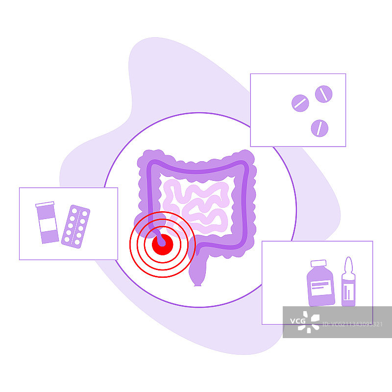 阑尾疼痛概念图片素材