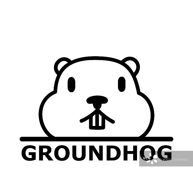 卡通土拨鼠头像图片素材