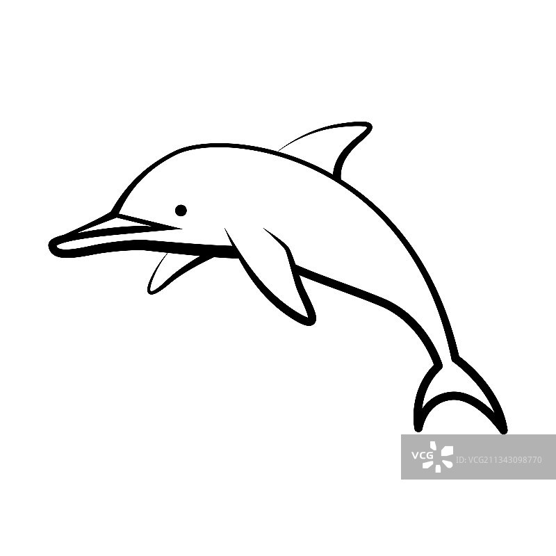 海豚线条艺术图片素材