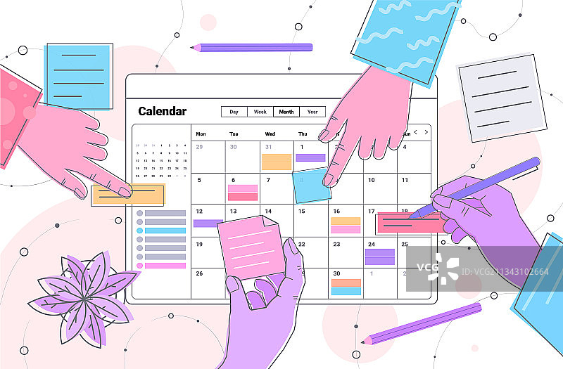 手部规划日程安排图片素材