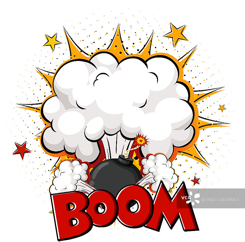 白色背景上的空白漫画语音气泡图片素材