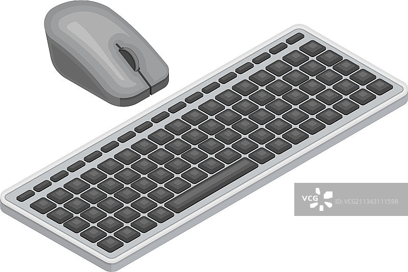 无线网络连接的电脑鼠标和键盘图片素材