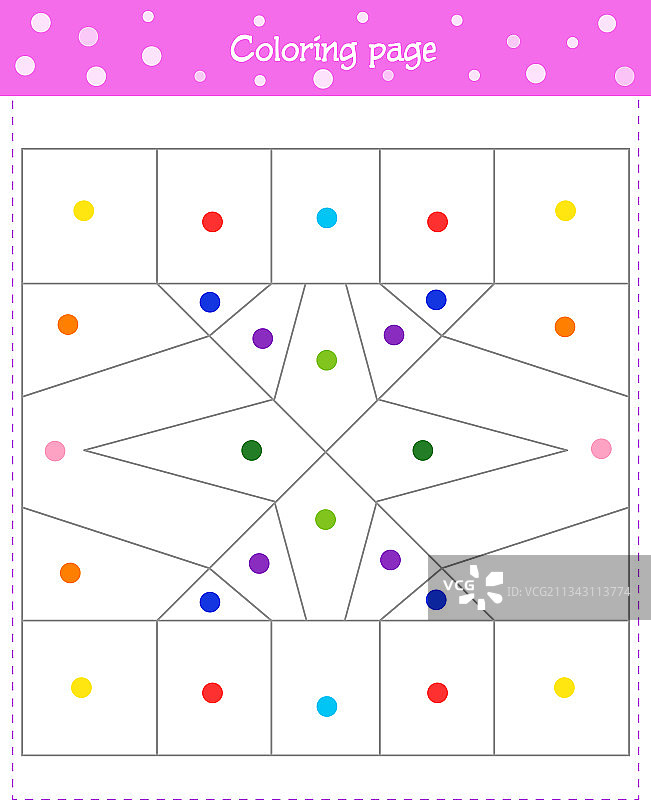 儿童涂色页图片素材